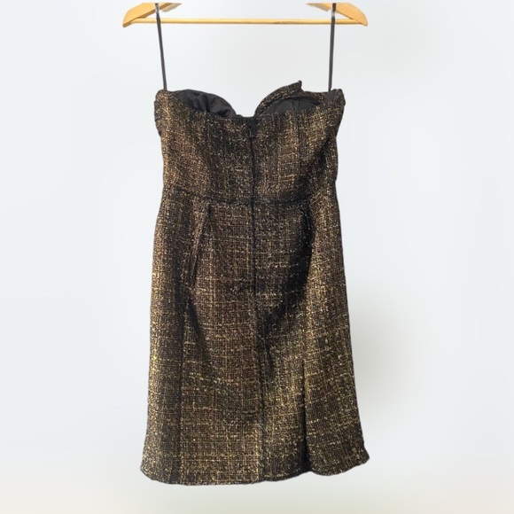 Minuet Strapless Metallic Black Dress sz M & L Barbiecore for Special Occasions - Picture 4 of 7